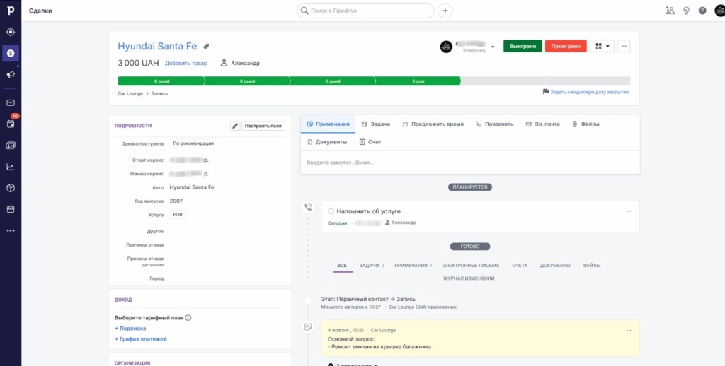 Впровадження Pipedrive для автосервісу