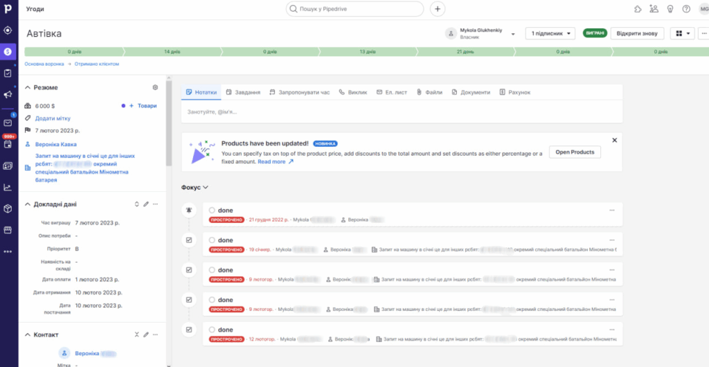 Впровадження Pipedrive для волонтерської компанії
