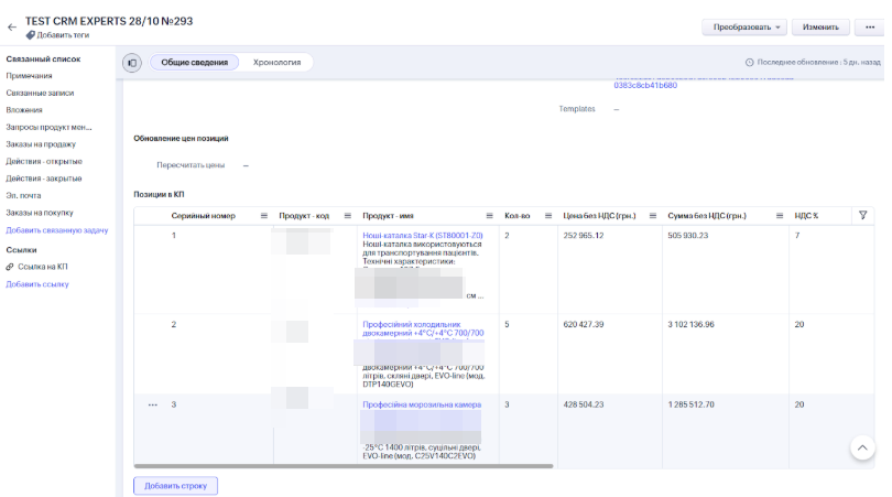 Улучшение генерации документов в Zoho CRM, для компании по продаже мед оборудования