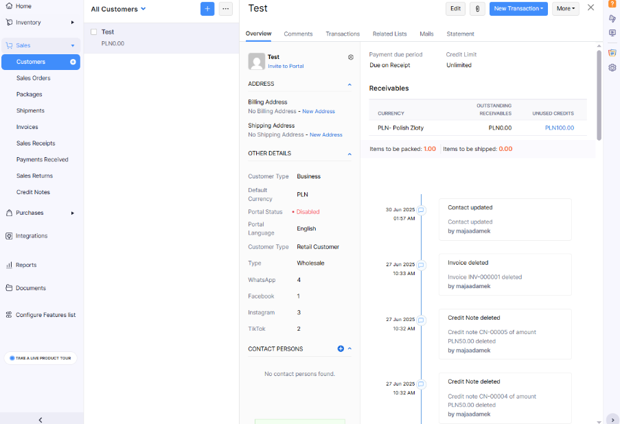 Впровадження Zoho CRM для виробника декоративних оздоблювальних матеріалів, Польща